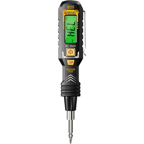 Stylo testeur de tension sans contact avec écran LCD, testeur de circuit électrique intelligent pour la détection de la continuité des fils électriques à domicile-AquaForge