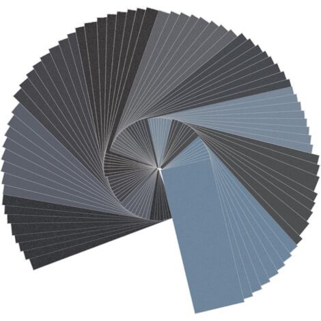 BUNTHAUS Papier de Verre Sec Humide 400 600 800 1000 1200 1500 2000 2500 3000 Grain Abrasif Assortiment 23 x 9cm pour Ponçage Automobile Meubles Bois Métal 72 Pièces