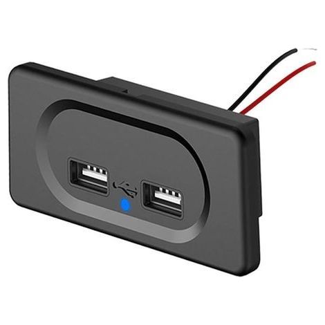 Prise Double Chargeur USB, 12V-24V 3.1A Panneau de Commande du Chargeur de Voiture Prise de Charge Etanche pour Voiture Camion Moto Marine Camping-car SUV (1/5)