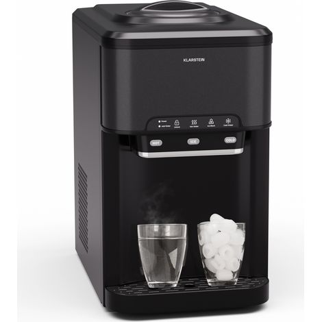 Klarstein Eiswürfelmaschine für Zuhause Camping Gastro, Schnelle Mini Eiswürfelmaschine Klein, Profi Eismaschine für Große Kleine Klare Eiswürfel, Selbstreinigend mit 3L Eiswürfelbehälter, 20kg/24h