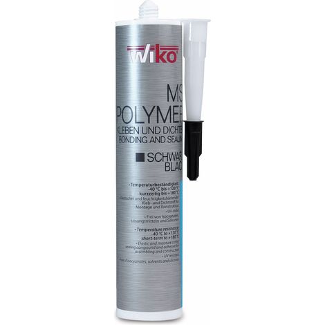 Adhésif/étanchéité WIKO en polymère MS, 290 ml, noir