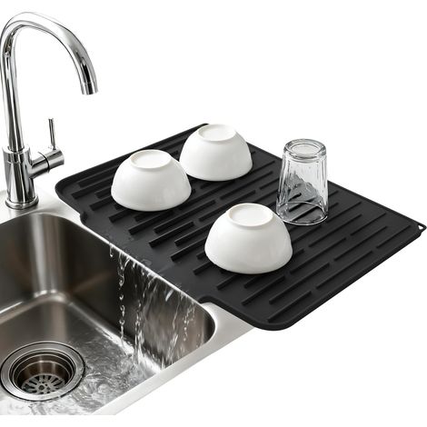 Tappetino scolapiatti, tappetino asciugante resistente al calore per piano cucina e tappetino asciugante in silicone, tappetino asciugante ad asciugatura rapida che protegge (1/5)