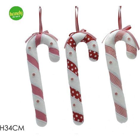 Appendino natalizio caramella general trade bianca e rossa h.34 cm (1pz)