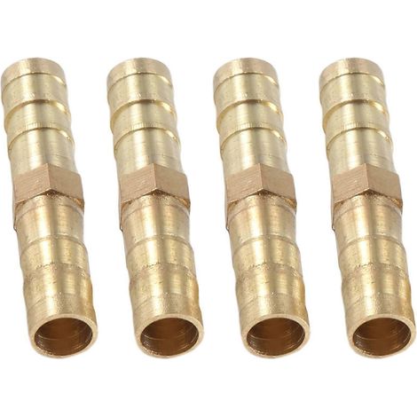 5 raccords cannelés droits pour tuyau d'air/gaz de 8 mm de diamètre intérieur (1/5)