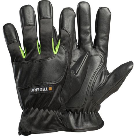 Guantes de trabajo Tegera 516 cuero sintético protección nudillos 6 unidades
