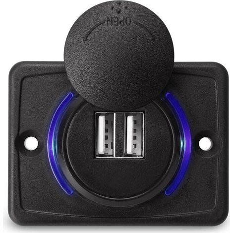 Chargeur de voiture adapté aux bus, bateaux, rénovations, double USB, 3,1 A (1/4)