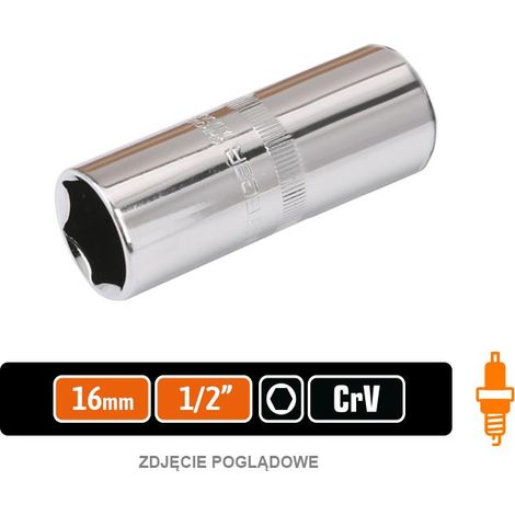 Llave de tubo hexagonal de 1/2" (16 mm) - para bujías / teger (1/2)