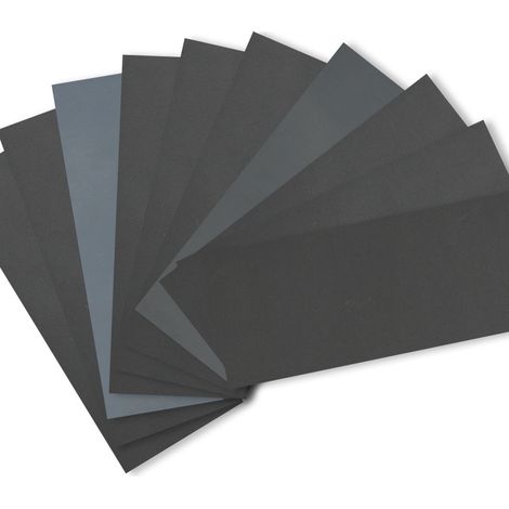 NineClouds 15pcs Papier de verre 400/600/800/1000/1200/1500/2000/2500/3000 Papier abrasif sec à grain sec pour bois 9 11 pouces, ponage de métal et polissage automobile (1/5)