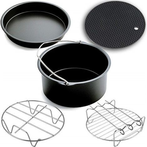 Zubehör für Heißluftfritteusen: 7-Zoll-Set, 10-teiliges Korbrost-Set (1/4)