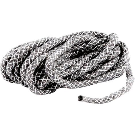 Mèche tressée pour bougies - 5 mm x 5 m - Pour lampes à huile - Bougies extérieures - Combustion optimale