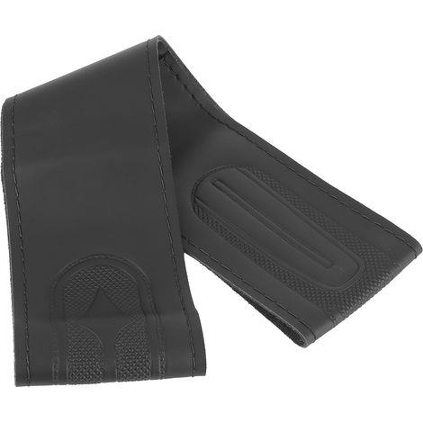 Housse de volant en microfibre 15 pouces à coudre soi-même avec fil à coudre, universelle pour Honda Civic, noire (1/5)