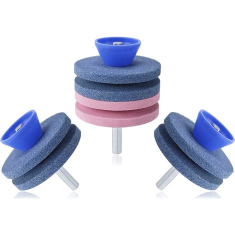 Disque Abrasif - Pour Affûtage Lame Tondeuse À Gazon - Compatible Perceuse Électrique Ou Manuelle - 3 Pièces (1/5)