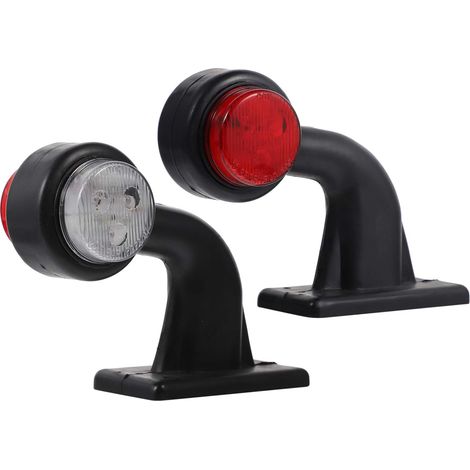 Feux Arrière de Remorque à LED Blancs et Rouges pour Camion avec Coude Clignotants et Feux Stop (1/5)