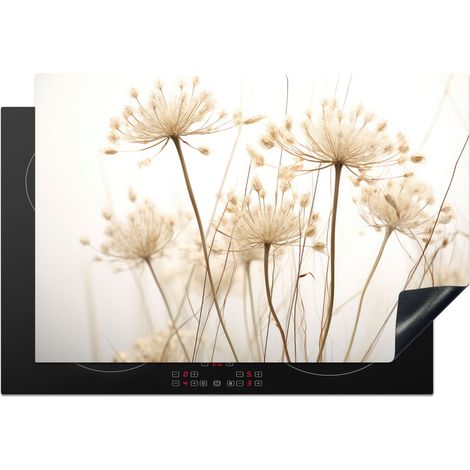 Induction Hob Protector Flowers - White - Sunlight 76x51.5 cm