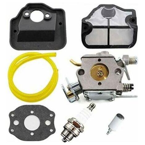 Carburatore di ricambio per motoseghe 36, 41, 136, 137, 141, 142, include candela e filtro dell'aria, sostituisce i codici 530071987, 530035482, 530029811.