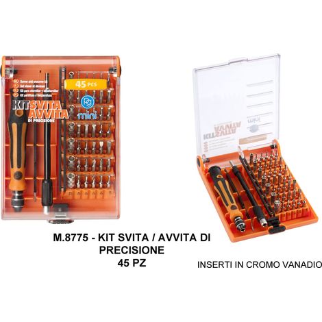 Poggi M8775 Kit Svita Avvita Di Precisione 45 Pz