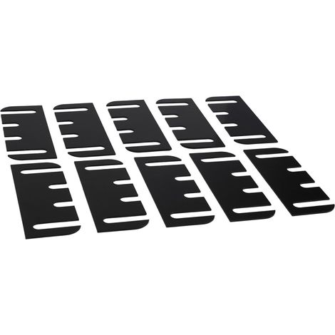 Cales de charnière de porte en PVC de 10, 2 x 3, noir (1/4)