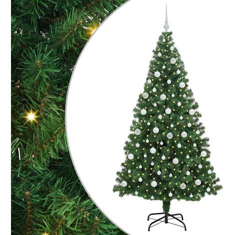 Sapin de Noël,Arbre de Noël artificiel Vert 210 cm PVC, Acier et Plastique CFW62318 (1/5)