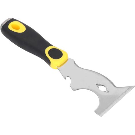 Spatule polyvalente racloir enduit peinture acier inox 420 lame épaisse 1.4mm manche antiglisse 7.5cm avec trou suspension (1/5)
