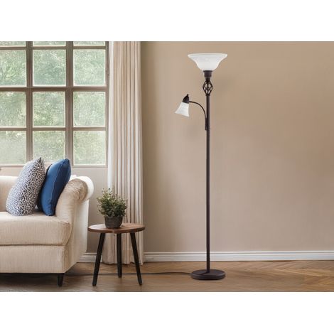 Deckenfluter RUSTICA im Landhausstil Rostoptik mit Leselampe, Höhe 180cm (1/5)