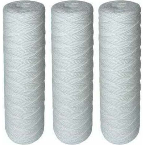 3er-Pack Wickelfilterpatronen für Wasserfilter – Filtert Sedimente bis zu einer Größe von 25 Mikron – Universelle Standardgröße 10 Zoll – Lebensdauer: 1 Jahr (1/5)