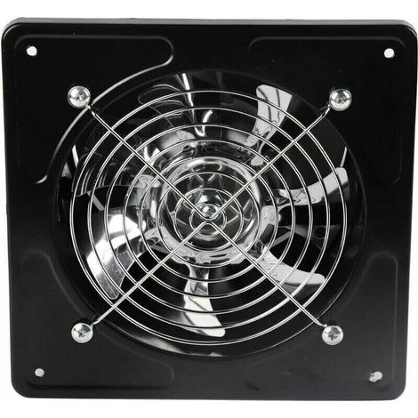 6-Zoll-Abluftventilator, 150 mm Lochdurchmesser, 40 W, Luftabsaugung, Wandmontage, Abluftventilator für Küche und Badezimmer (schwarz)