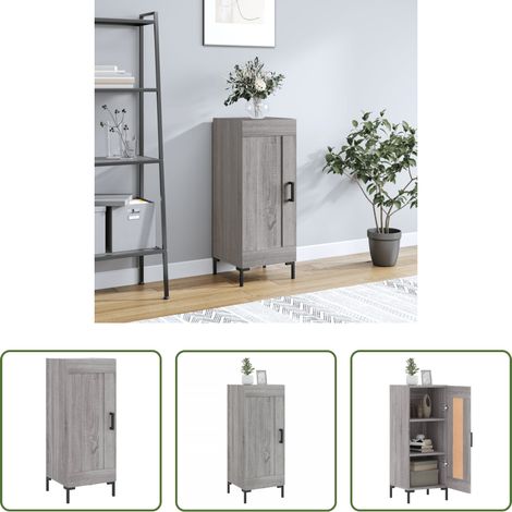 vidaXL Stauraum - Sideboard Grau Sonoma 34,5x34x90 cm Holzwerkstoff (1/5)