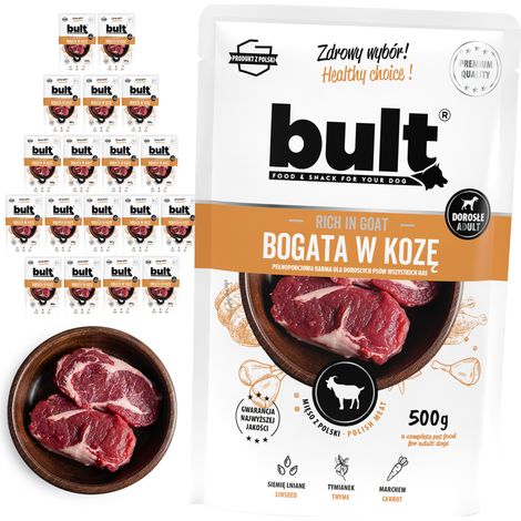 Alimento húmedo para perros BULT, bolsa de 20 x 500 g, completo. (1/2)