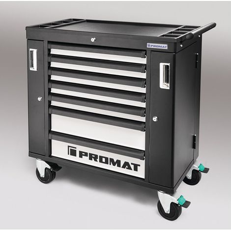 Carrello portautensili PROFI 7 cassetti 2 scomparti. lat. con ante LxHxP: 910x474x8