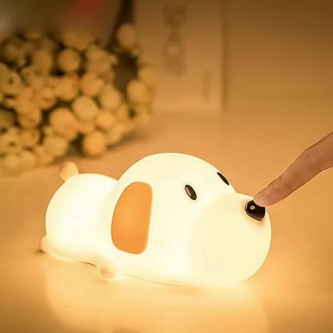 Lámpara con forma de perrito, linda luz nocturna de dibujos animados (1/4)