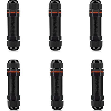Connecteurs Étanches IP68 3 Fils pour Câbles 2-13 mm – Lot de 6 Boîtes de Dérivation Extérieures