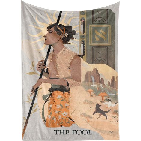Tapis de Voyage Tarot pour Hôtel et Canapé, Motif Saisonnier Décoratif, 150x200 cm (1/5)
