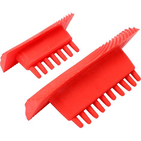 Ensemble de 2 pinceaux cylindriques en caoutchouc à effet bois pour peinture murale DIY (1/5)
