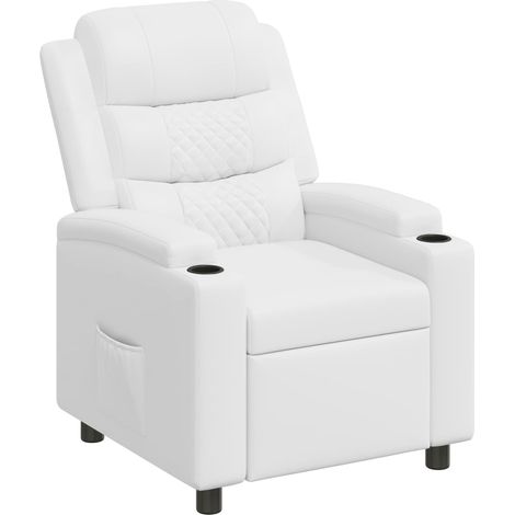 Sillón reclinable Blanco 75 x 93 x 98 cm Tela vidaXL (1/4)