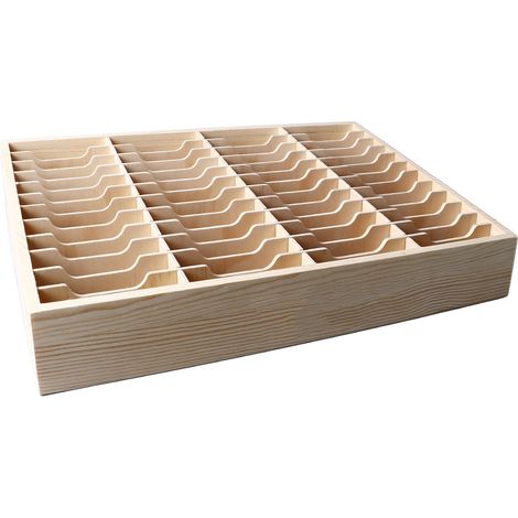 Boîte de rangement en bois pour téléphones portables, 48 casiers, organisateur de bureau pour maison et salle de classe (1/5)