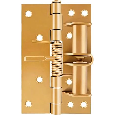 (B-CN) Charnières de porte à fermeture automatique 3 en 1 avec positionnement à 90 degrés, intégrant charnière à ressort, ferme-porte et butée de porte. (1/5)