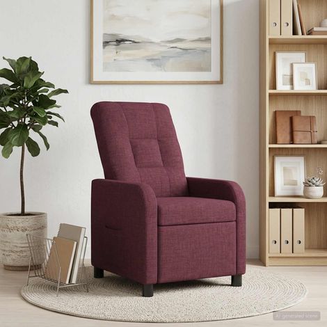 vidaXL Recliner Morado Tela (1/5)