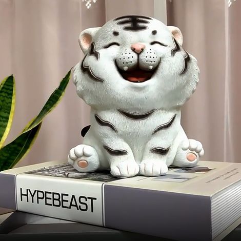 Spardose für Kinder – zum Öffnen zerbrechlich – niedliche Tiger-Spardose aus Kunstharz – Tiger-Münzspardose als Ornament (1/5)