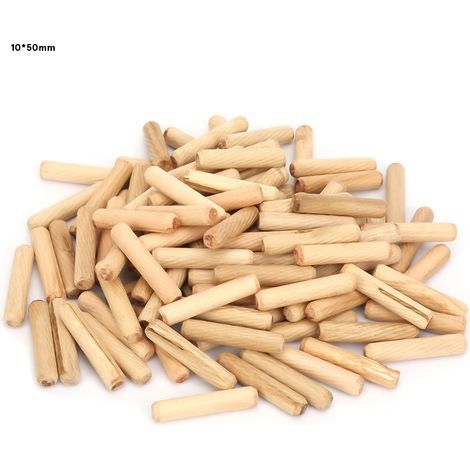 1 paquet de goujons artisanaux en bois cannelés ronds pour le travail du bois (1050mm) (1/5)