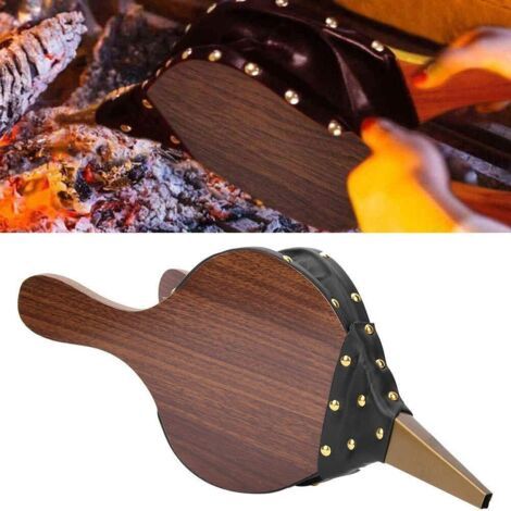 Soufflet de cheminée, soufflet manuel en bois massif artisanat allume-feu rapide pour barbecue cheminée foyer au bois poêle camping en plein air 15,7 x 7 poucesSouffleurs (1/5)