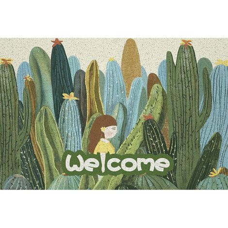 Prière d'une jeune fille - Boucle en soie horizontale 5080cm Tapis de sol bouclé de style rustique, résistant à la saleté et à l'usure, découpable à volonté, antidérapant, grattant la boue, tapis d'e (1/4)