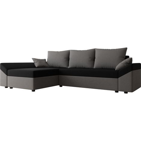 Canapé d'angle Memphis 104, Alova 36 + Alova 04, Fonction de couchage, Boîte de literie, 240x140x82cm, 0 (1/5)