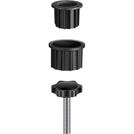 Kit de fixation pour parasol Shepherd Hardware 3030 (vis incluses) - Kit de montage pour parasol de jardin, caches antirouille, vis pour mât de parasol de table de terrasse (1/4)