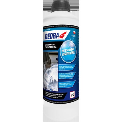 DEDRA Active Foam 2L - Autowäsche, Entfernung von fettigem Schmutz