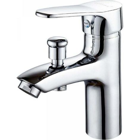 Tête de robinetRobinet baignoire robinet monotrou à double usage chaud et froid Alliage Mitigeur de douche, robinet salle bain douche