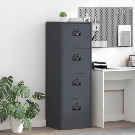 Aktenschrank Anthrazit 45,5 x 42 x 139 cm Kaltgewalzter Stahl