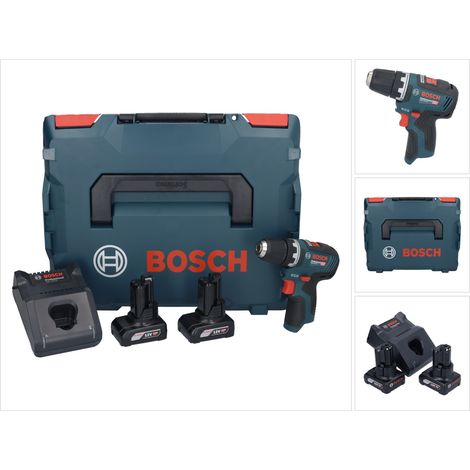 Bosch GSR 12V-35 Professional Akku Bohrschrauber 12 V 35 Nm Brushless + 2x Akku 6,0 Ah + Ladegerät + L-Boxx
