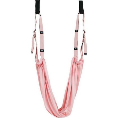 Corde rose pour le yoga aérien, équipement pour les exercices de yoga à domicile, peut être accrochée à la porte bande élastique d’étirement pour le yoga. (1/4)