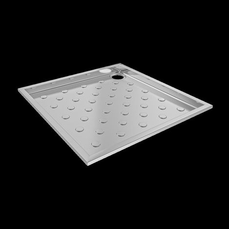 KWC Duschwanne, CAMPUS, Edelstahl, 800x59x800 mm, Bodenmontage (1/2)