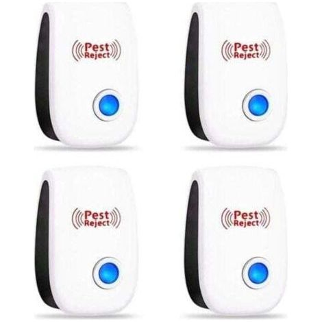 Répulsif Ultrason Anti-Rongeurs Insectes,Repulsif Moustique,Repulsif Anti Mouches Electrique Appareil Répulsif Souris Interieur,Moustique,Cafard,Fourmi,Araignée,100% Inoffensif (4 Paquets)--TRIMEC (1/5)